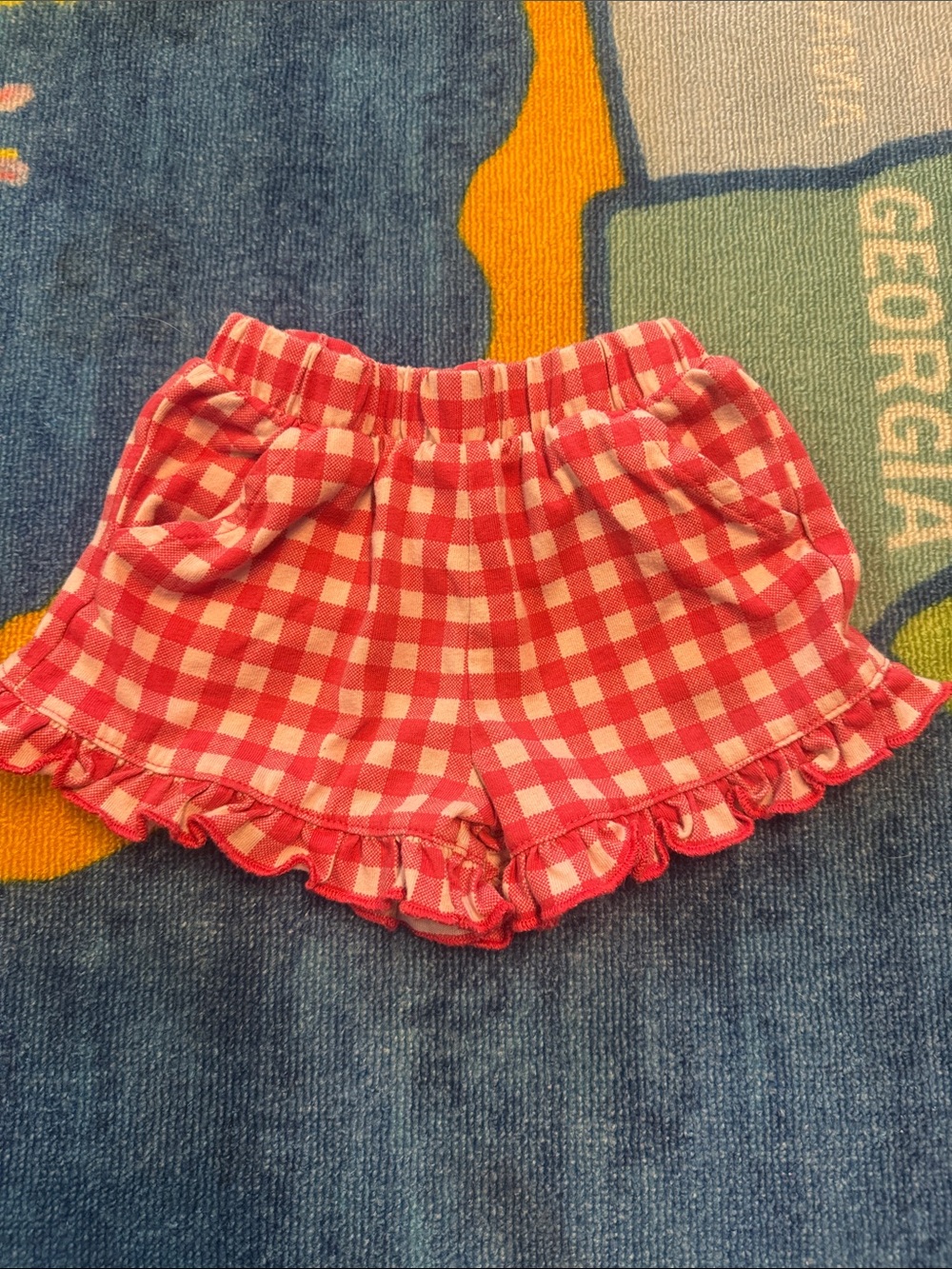 wonder nation Pink Gingham Ruffle Shorts